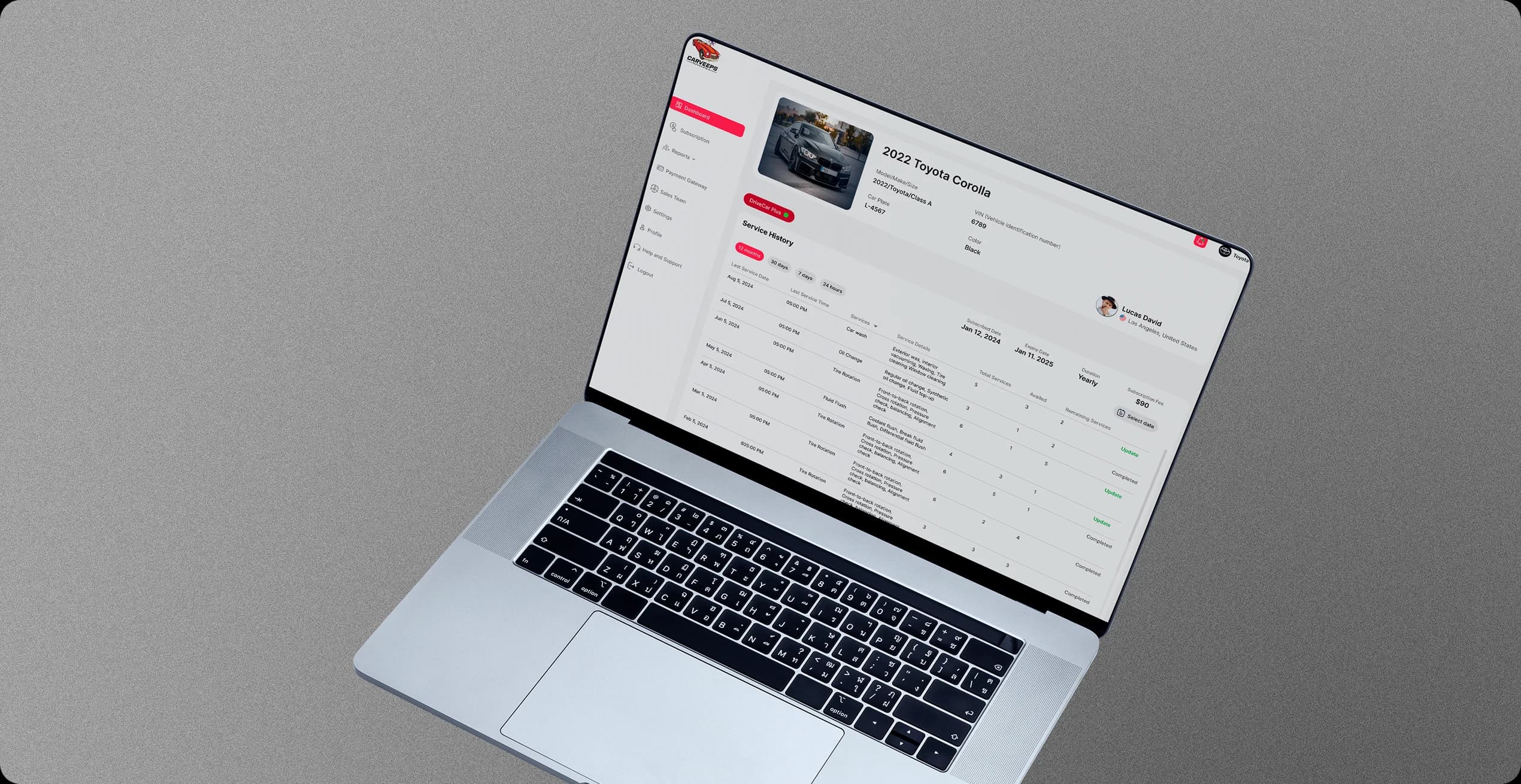 Carveeps mobile app screen displaying user profile features and social networking interaction tools.