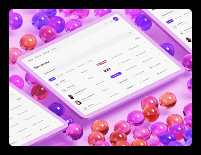UI/UX design services dashboard showing mobile app wireframes and user experience analytics